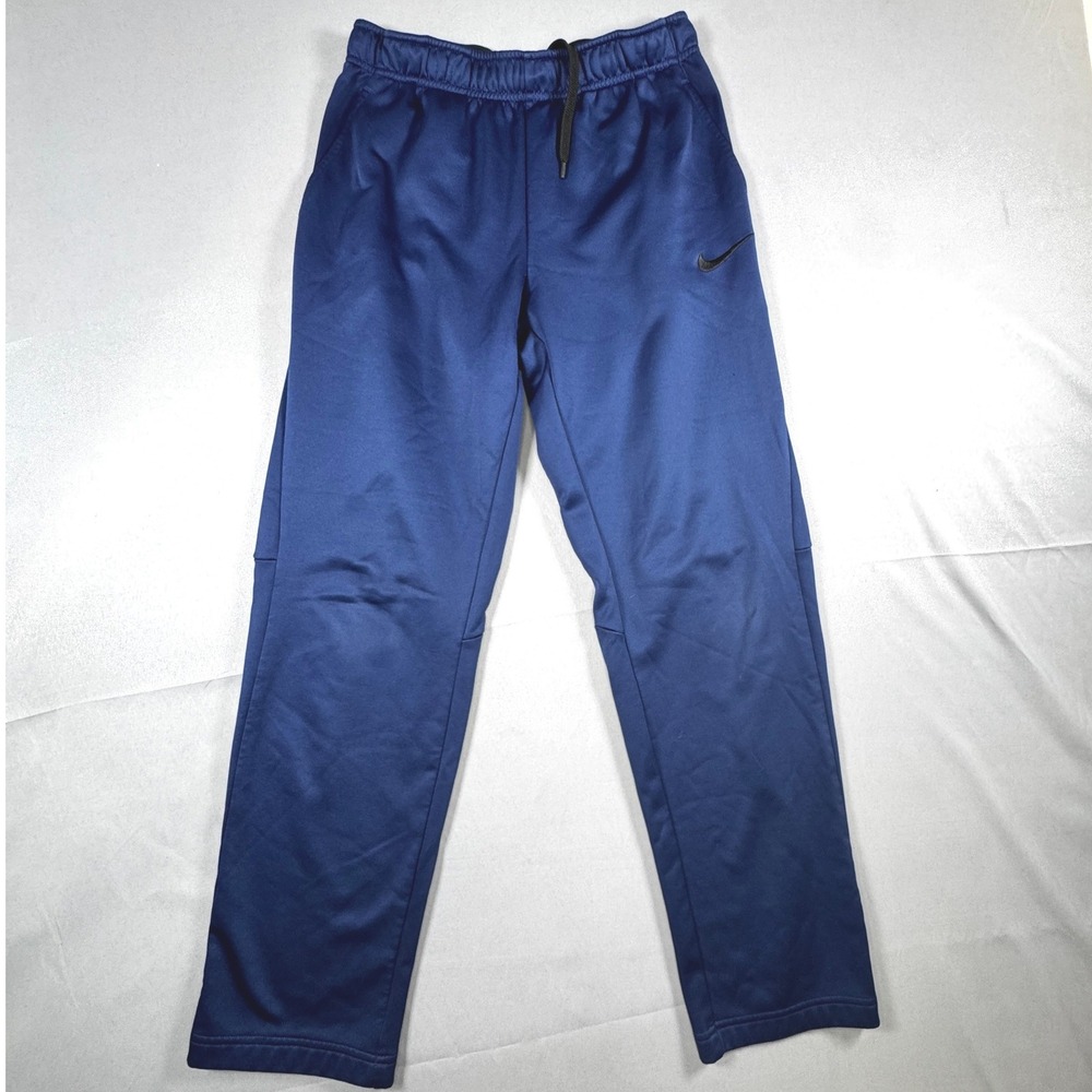 Nike Mens Dri-FIT Fleece Lined Navy Training Pants Joggers Medium Track Warm